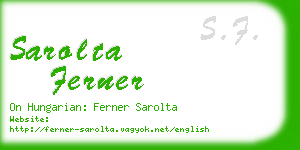 sarolta ferner business card